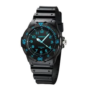 Montre Homme MEGALITH – Boîtier 48 Mm, Bracelet Cuir Noir – Analogique + Numérique – étanche 3 ATM – Mouvement Quartz Japonais