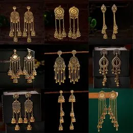 Aretes Colgantes étnicos De Jhumka Jhumki Para