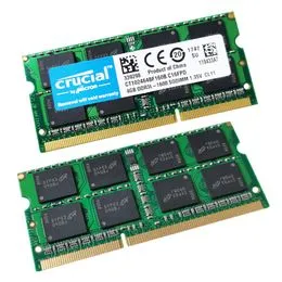 Mémoire RAM CRUCIAL DDR3 Pour PC Portable – 4 Go, 8 Go, 16 Go, 32 Go – SODIMM 204 Broches