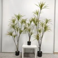 Mini Planta Artificial Decoración Macetero 16x9 cm