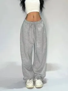 Pantalon De Jogging Baggy Pour Garçons Et Filles - Jambe Droite, Ourlet Ouvert - Taille élastique Avec Poches