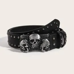 Newellsail Ceinture Cloutée Ceinture à Rivets Rock Punk en Cuir PU avec