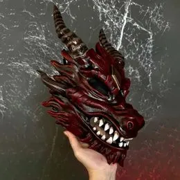 Masque Dragon En Plastique Pour Cosplay Et Fêtes - Effet 3D Réaliste Et Effrayant - Taille Adulte, Ajustement Confortable