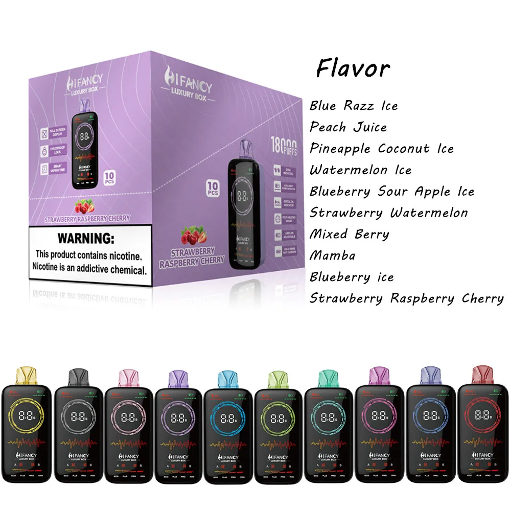 Disposable Electronic Cigarette disposable vape pen puff bar vaporizer  Fresh Fruit Taste Full Screen E Cigarette wholesale vape EU Warehouse E-Cigs