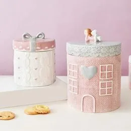 Pot De Rangement Alimentaire Mignon Avec Attitude – Céramique, Couvercle étanche à L’air – Pour Café, Thé, Biscuits – Environ 20x18 Cm - 7