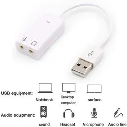 TARJETA DE SONIDO EXTERNA 2.0 USB AUDIO VIRTUAL 7.1 PC Y NOTEBOOKS