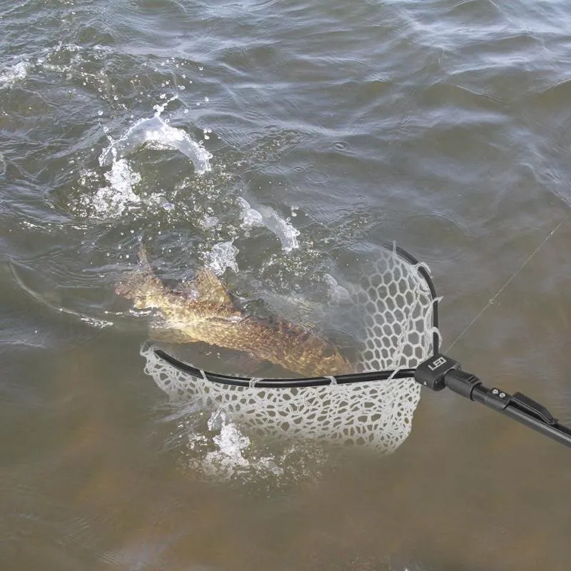 Foldable Aluminum Fishing Net - Soft Landing Brail, EVA Handle, Rubber ...