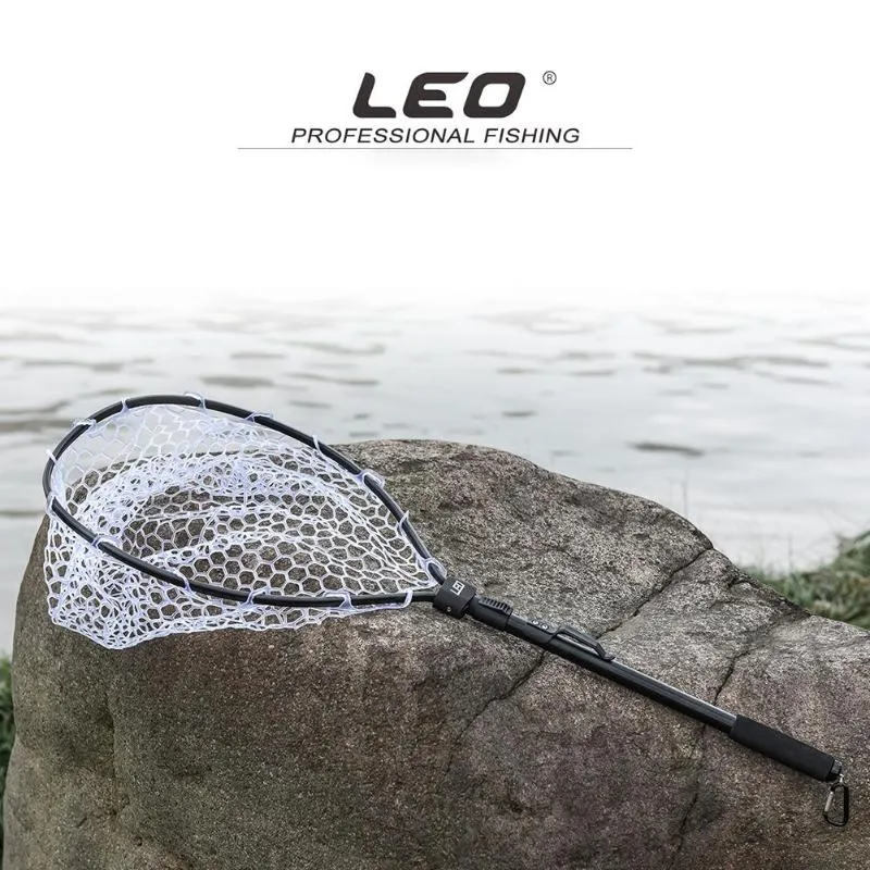 Foldable Aluminum Fishing Net - Soft Landing Brail, EVA Handle, Rubber ...