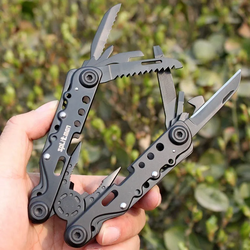 Tactical Multi Tool Folding Knife Plier Outdoor Survival Knife Tools Plier Camping Fishing Multitools EDC Kit Y200321