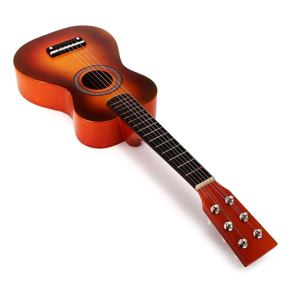 6 Strings Children Wooden Acoustic Guitar Musical Instrument Toy Early Educational Learning Toys Kids Toy Gifts 23 235u