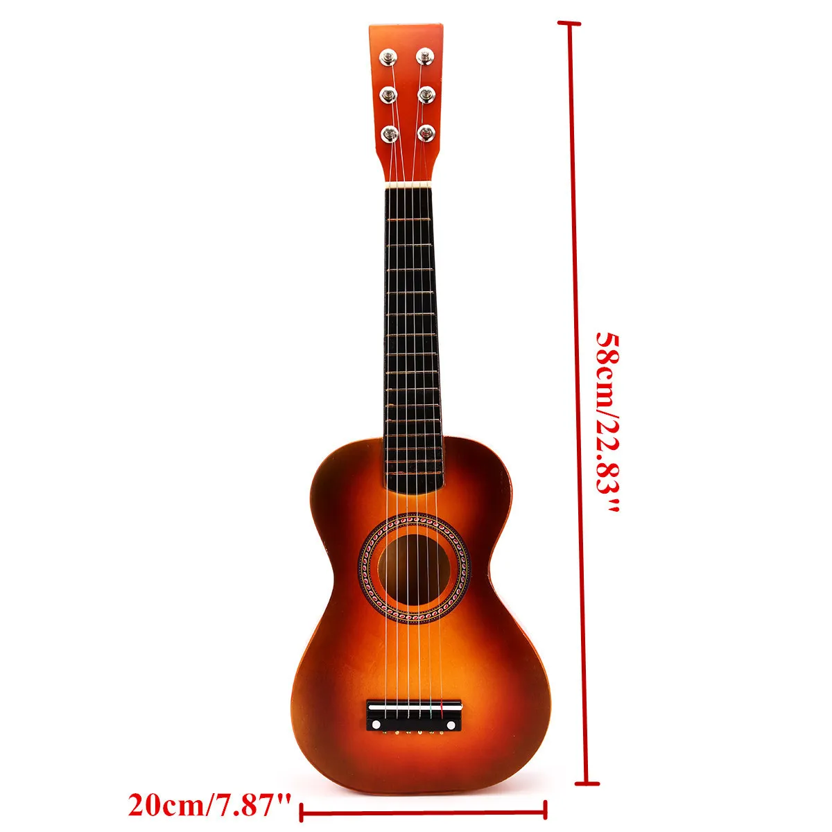 6 Strings Children Wooden Acoustic Guitar Musical Instrument Toy Early Educational Learning Toys Kids Toy Gifts 23 235u