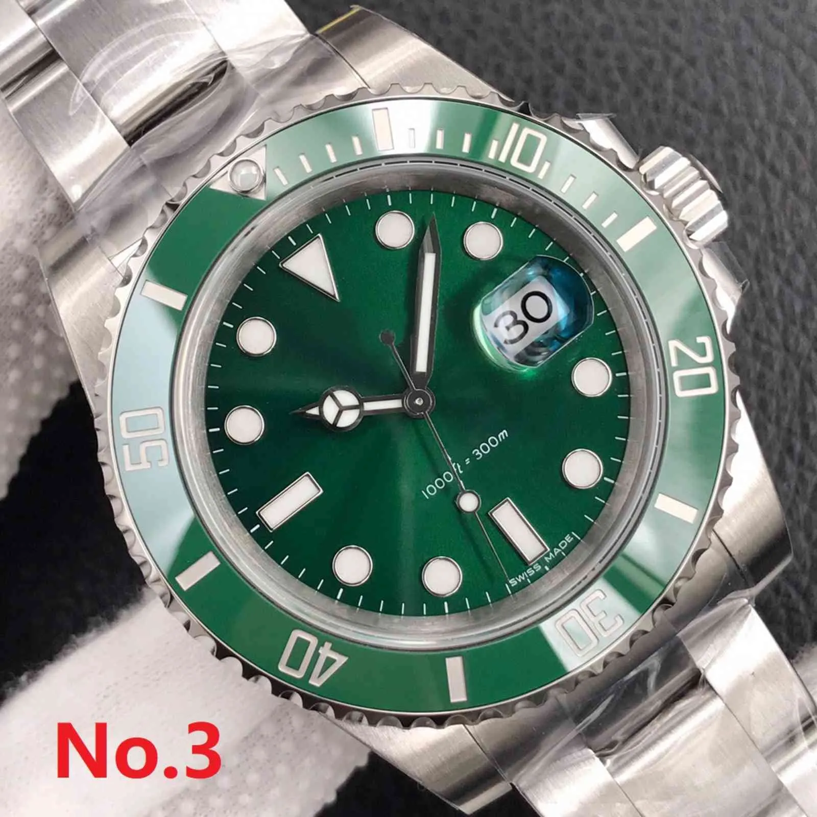 AAA+ 3A+ Top Quality Famous Brand Automatic Self Wind 40mm Men Watches Sapphire Crystal With Original Green Box R1#