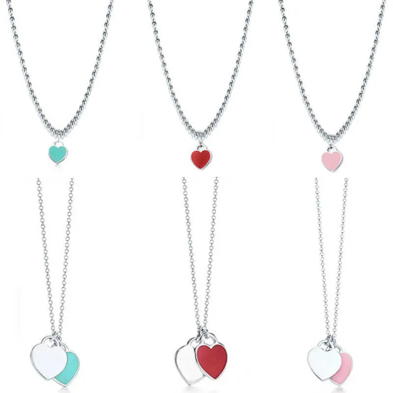 Classic S925 Original Design Heart Necklace Women silver Fashion Necklace Jewelry chains for necklaces Lover Gift Q0603