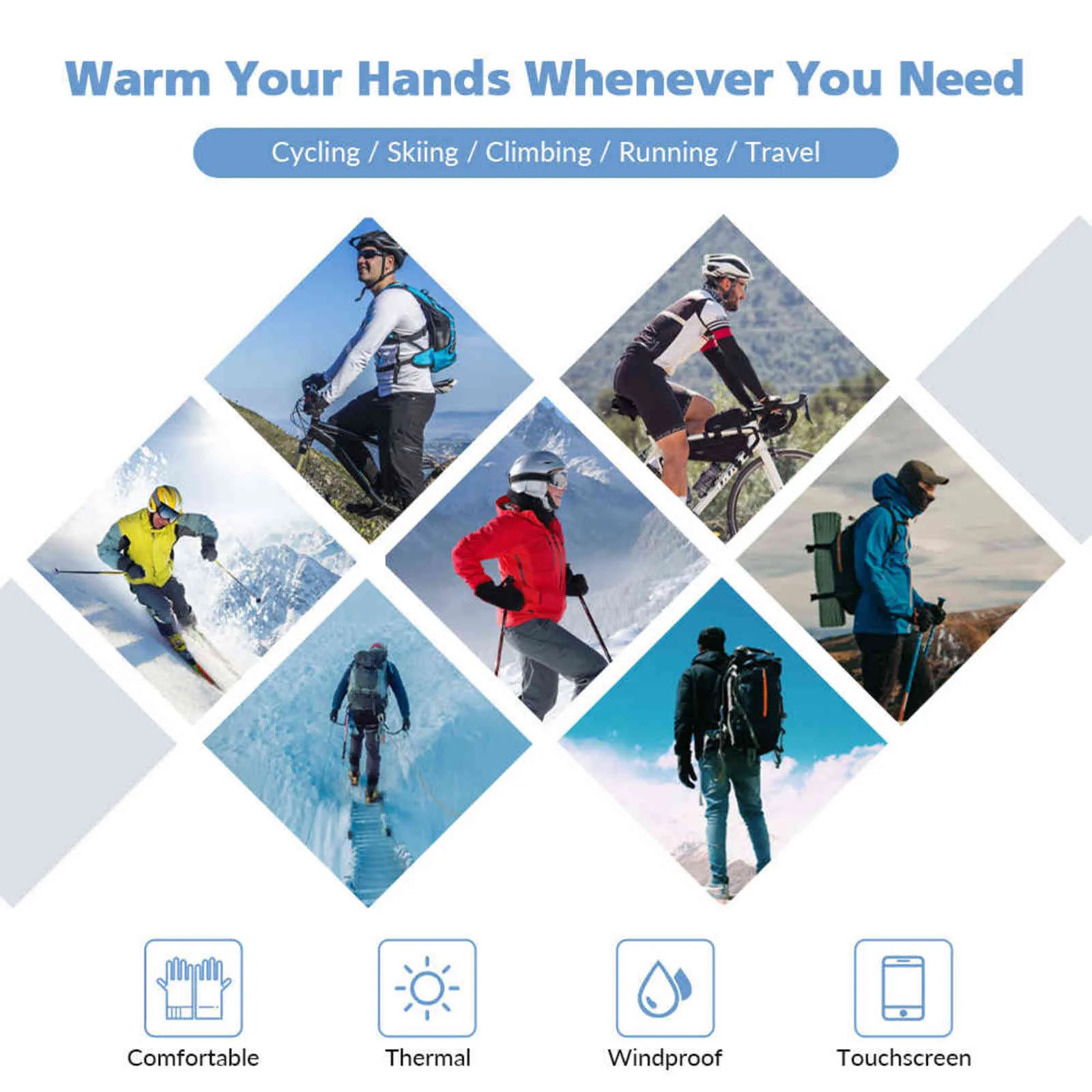 Outdoor Winter Gloves motorcycle heated Men Waterproof Thermal Guantes Non-Slip Touch Screen Cycling Bike 211124