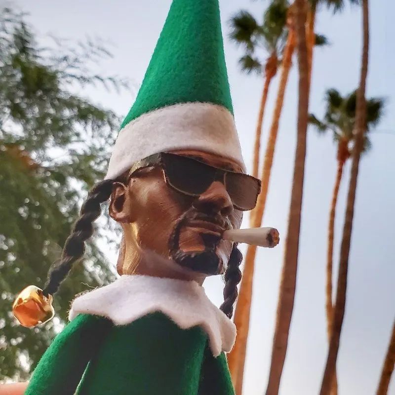 Snoop on A Stoop Christmas Elf Doll Spy Bent Home Decorati Year Gift Toy 220606