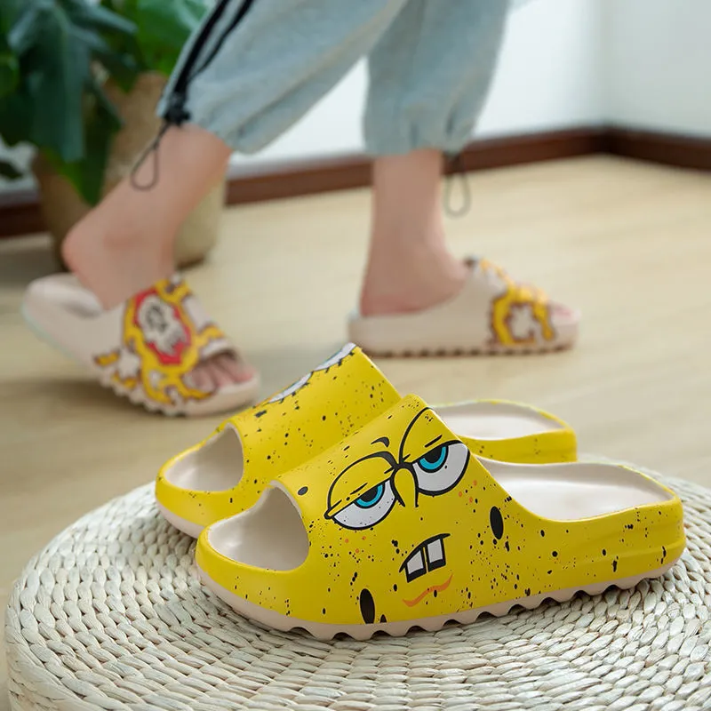 Slides Summer House Thick Designer Printed Cartoon Men Slippers Women Flip Flops Couples Platform Shoes Outdoor Sandals 220526