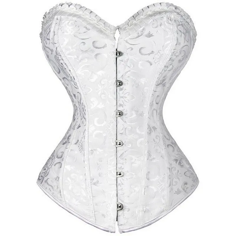 Women Bridal Jacquard Steel Bone Overbust Corsets Strong  display picture 1