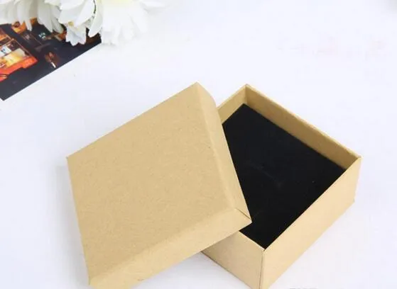 7 7 3cm Gift Kraft Box Jewelry Boxes Blank Package Carry Case Cardboard GA55221c