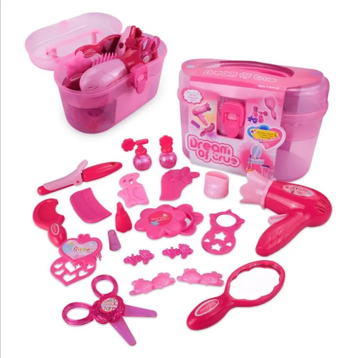 45pcs Tete à Coiffer et Maquiller Enfant,Set de Coiffure pour