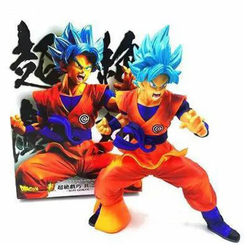 Dragon Ball Super Saiyan Goku Action Figures, Cabelo azul Modelos,  Brinquedos colecionáveis