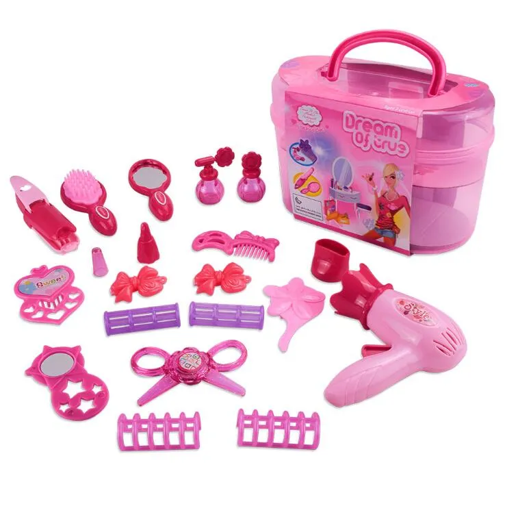 Em promoção! Meninas Maquiagem Brinquedos Princesa De Cabeleireiro De Vestir  Cosméticos Conjunto De Jóias De Jogar Casa De Brinquedos De Crianças Moda E  Beleza E Brinquedos Presentes De Aniversário