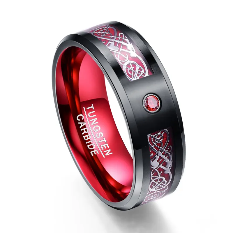Nuncad 8 Mm Bague En Carbure De Tungst ne Hommes Anneau De Mariage