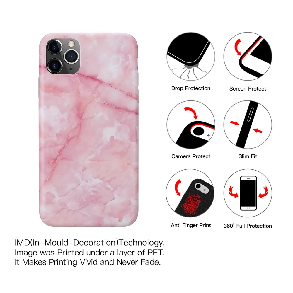 Оптовые Продажи Прекрасный Розовый Мрамор Телефон Чехол Для IPhone.