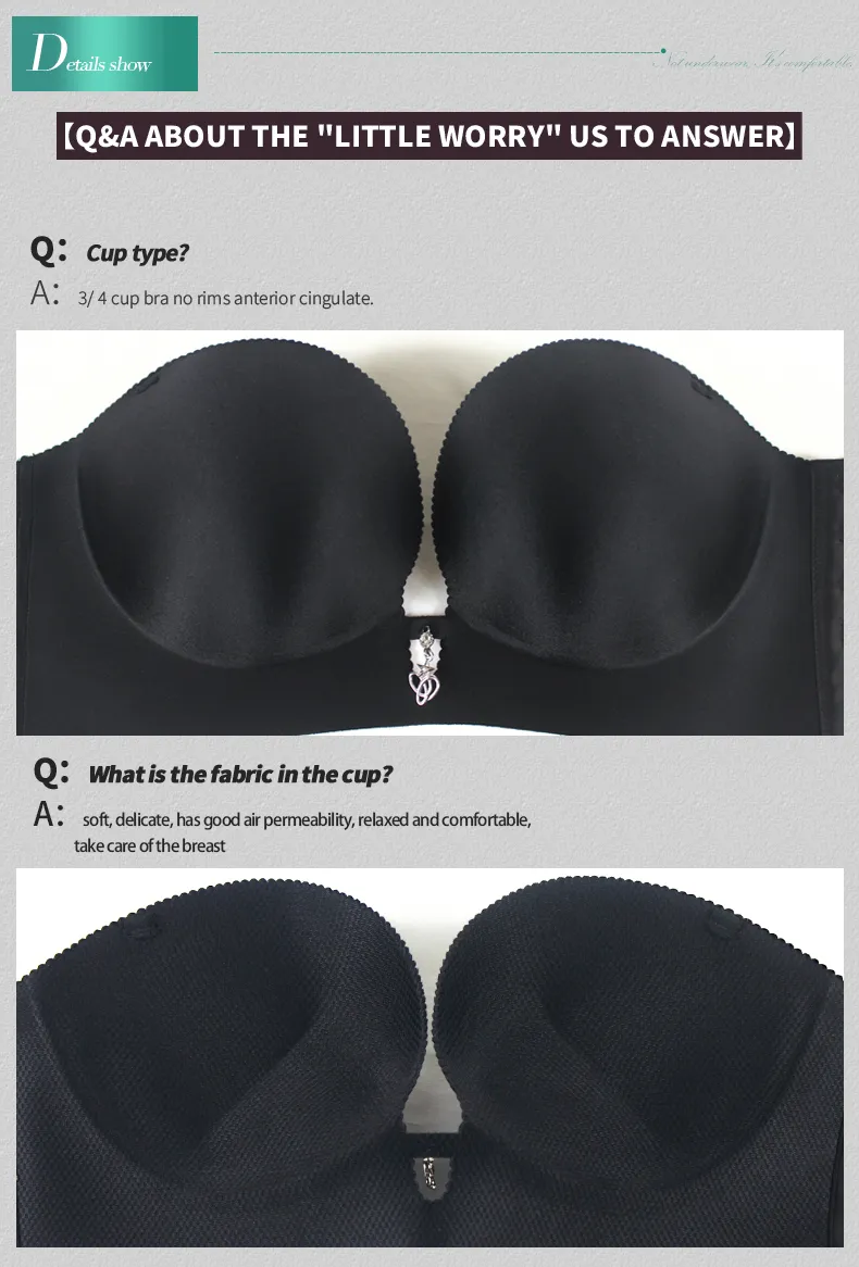 PAERLAN Beautiful Back Sexy 1/2 Cup Bra Push Up Wire Free Comfortable Black  Cross Straps With Strapless Back Underwear Women Y200415 D5s7# From  Firewinner, $11.6