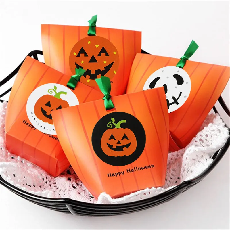 decoração abóbora Halloween - Etiqueta selo rosto abóbora desenho Halloween, Adesivos decorativos redondos para lembrancinhas festa, rolo adesivo  portátil para crianças e adultos Littryee