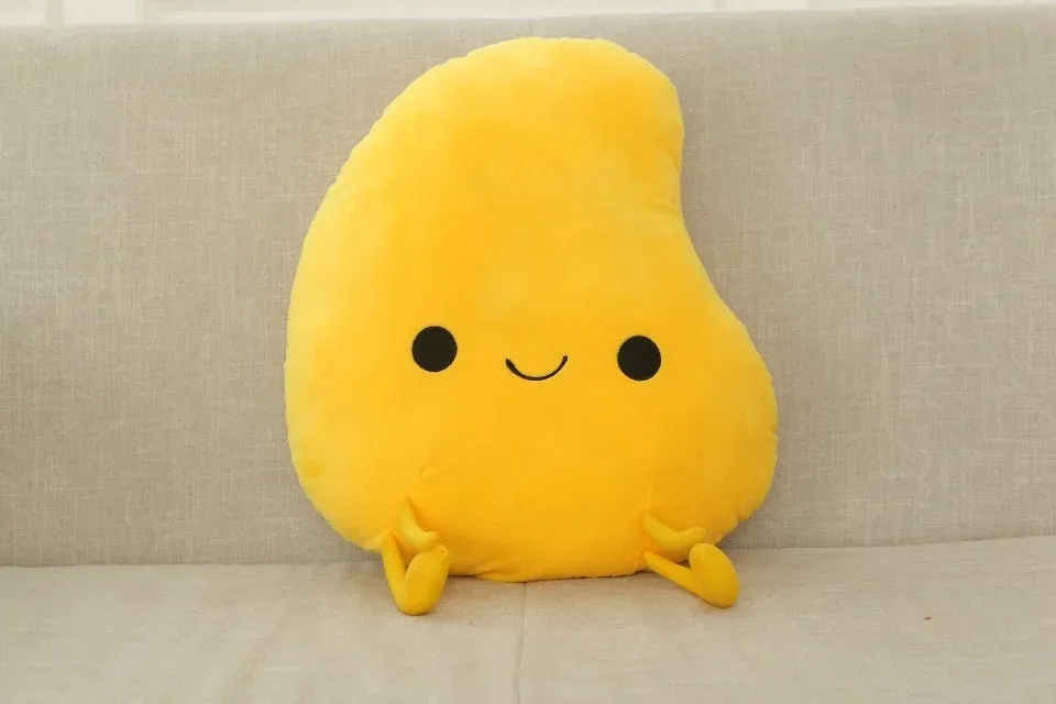 Cuddly Fruits Plush Toy Smile Stuffed Plants Mango Orange Peach