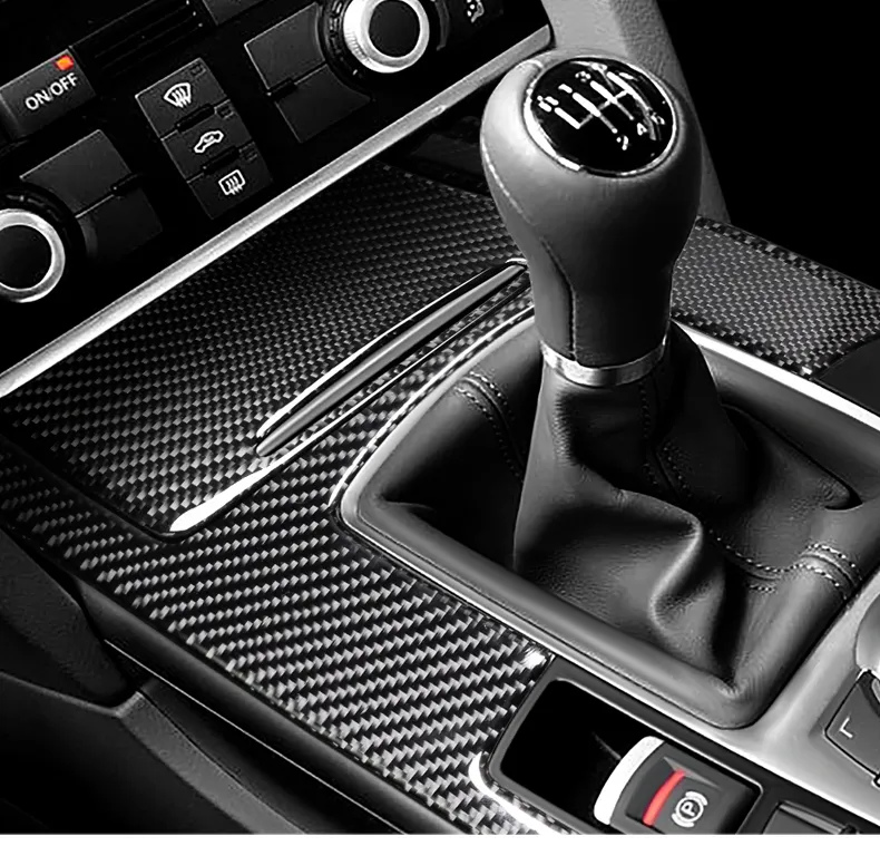 Auto-Innenausstattung Formteile Kohlefaser-Aufkleber Zentralsteuerung  Schalttafel Verkleidungs-Abziehbilder, für Audi A6 A7 : : Auto &  Motorrad