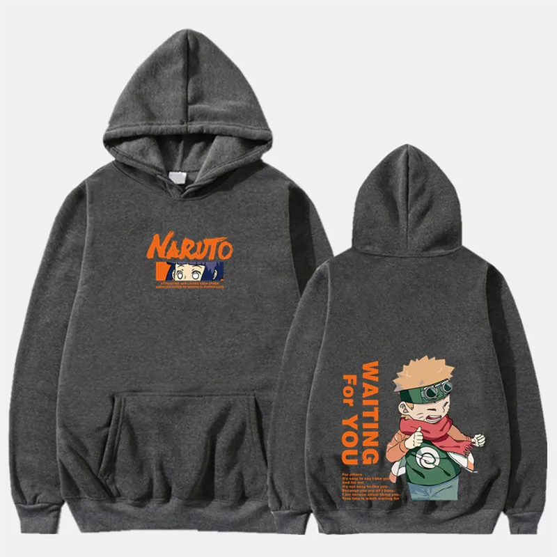 Harajuku Naruto Hinata Unisex Hoodies Couple Wear Japanese Anime
