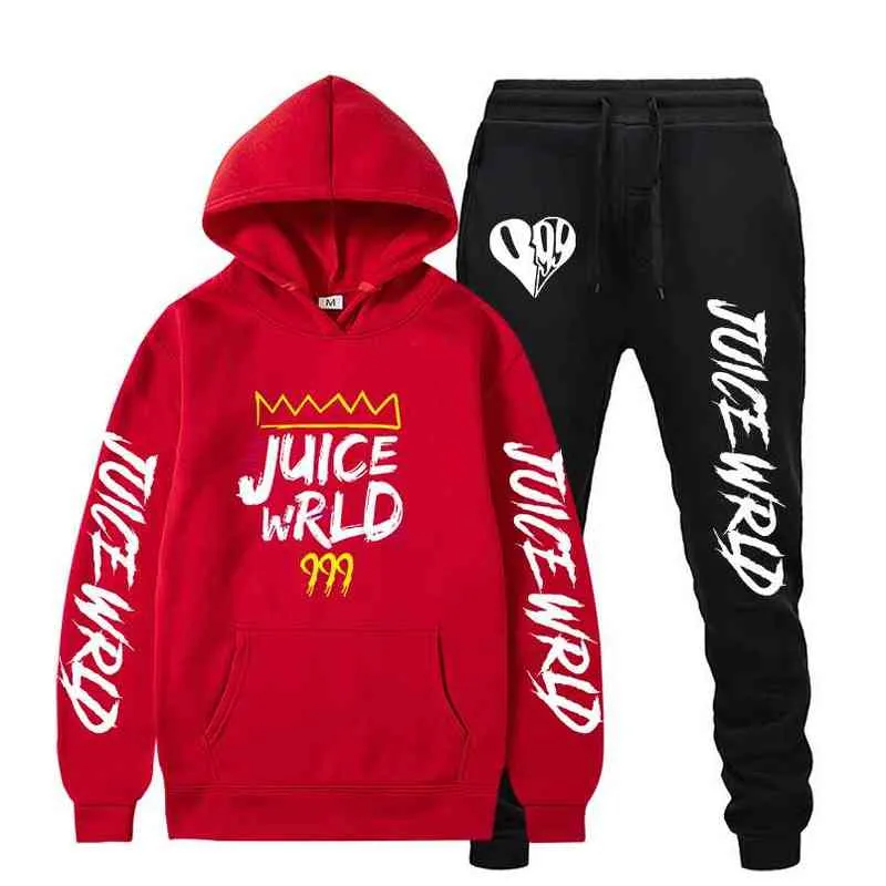 RIP Juice Wrld Hoodies Sweatshirt Sweatpants Suits Men Women Hip Hop Juice Wrld Trap Rap Pullover Two Piece Set Sudaderas G1229 From 13 21 DHgate
