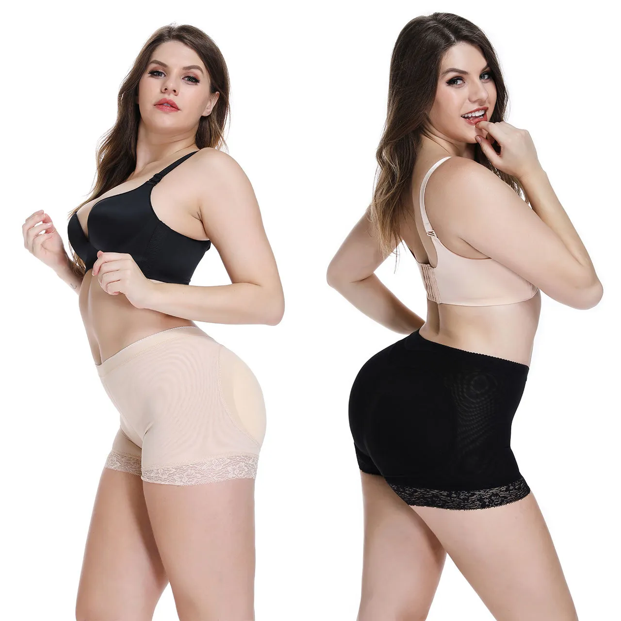 Everbellus Seamless Butt Lifter Shorts Padded Panties Enhancer Womens  Underwear Beige S at  Women's Clothing store