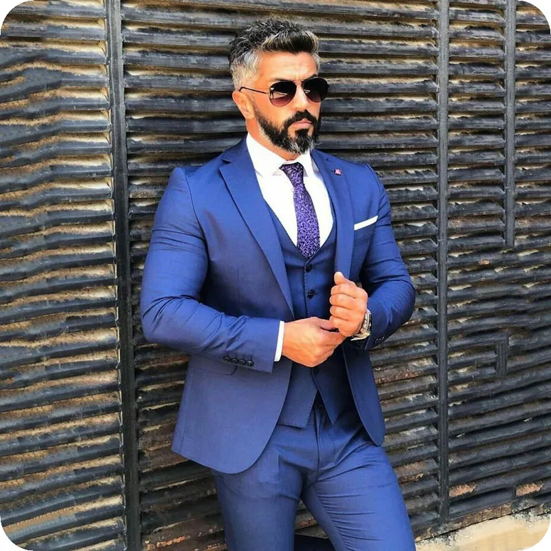 Mens wedding sales suits royal blue