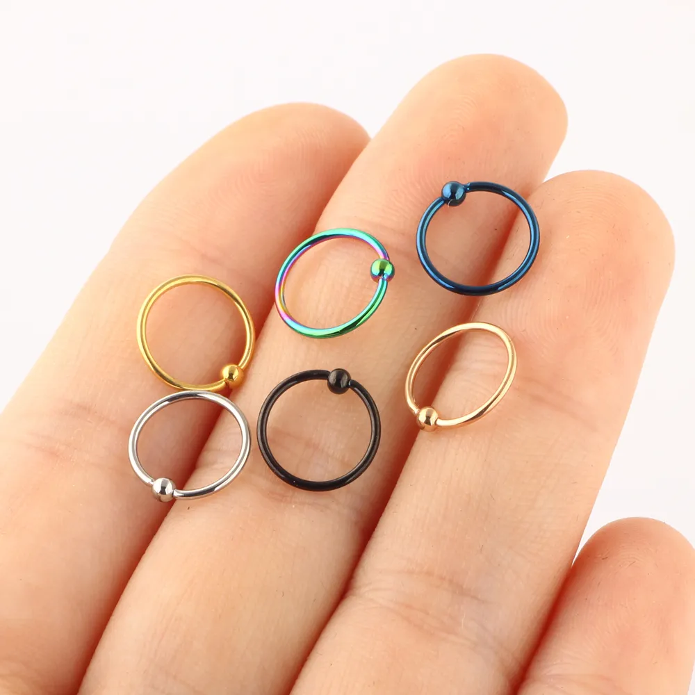 Surgical Steel Captive Bead Ring Ear Hoop Nose Ring Loop Ear Tragus  Cartilalge Piercing Ring Body Jewelry Earring 20g 6/8/10mm T200508 From  28,05 € | DHgate