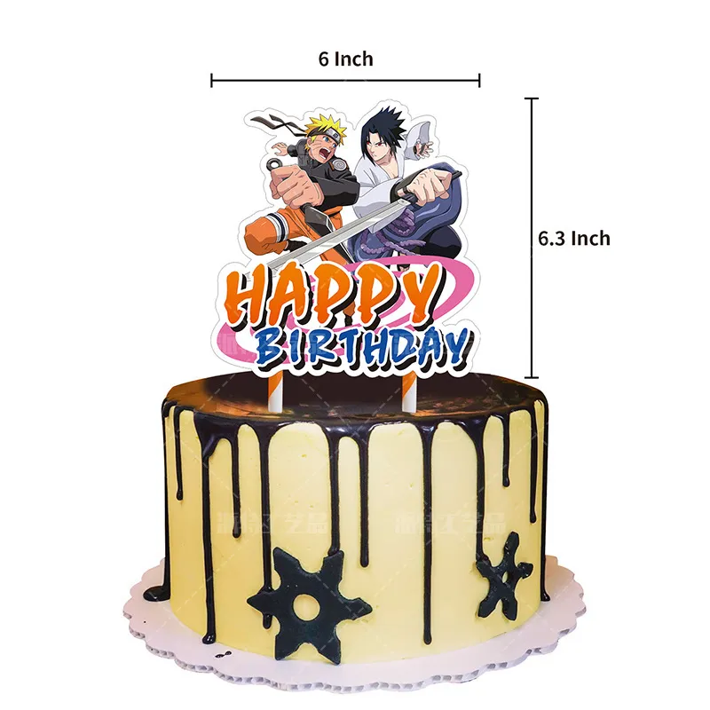 Set Uzumaki Naruto Ballons Uchiha Sasuke Joyeux Anniversaire Banner Cake  Topper Baby Douche Décorations De Fête Enfants Jouets F1219 Du 29,88 €