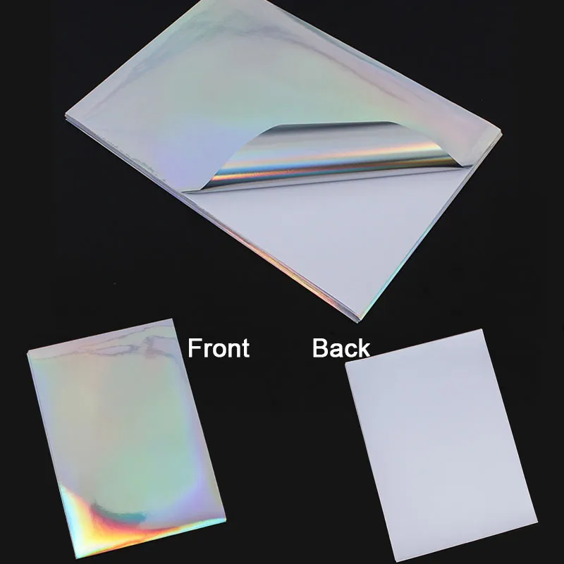 Feuille de papier autocollant hologramme A4 pour impression laser