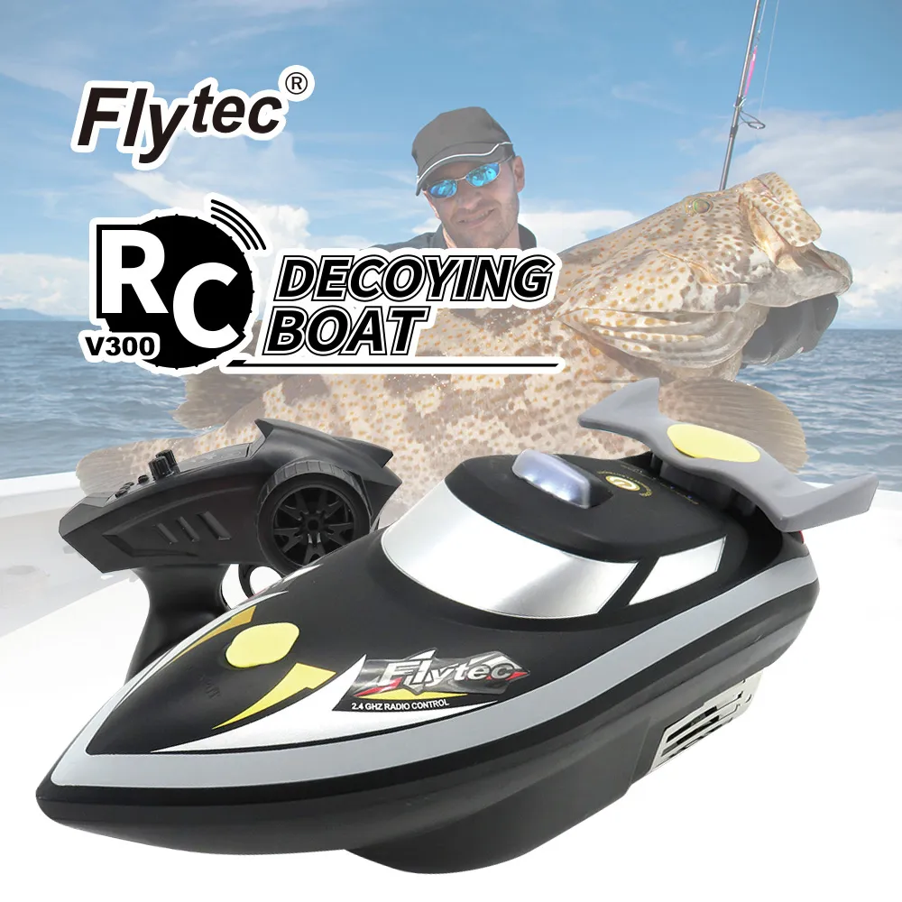 Flytec V300 RC Fishing Boat Fishing Bait Boat 300m Remote Control 2h  Battery Life RC Boat With Net Backpack RC Fishing Tools From 388,27 €