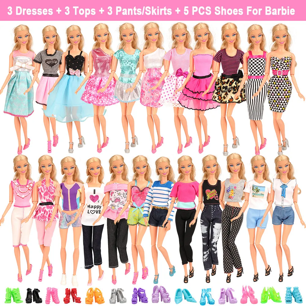 Barbie Enfant en bas âge Fille Multi-couches Doux Robes Uniquement