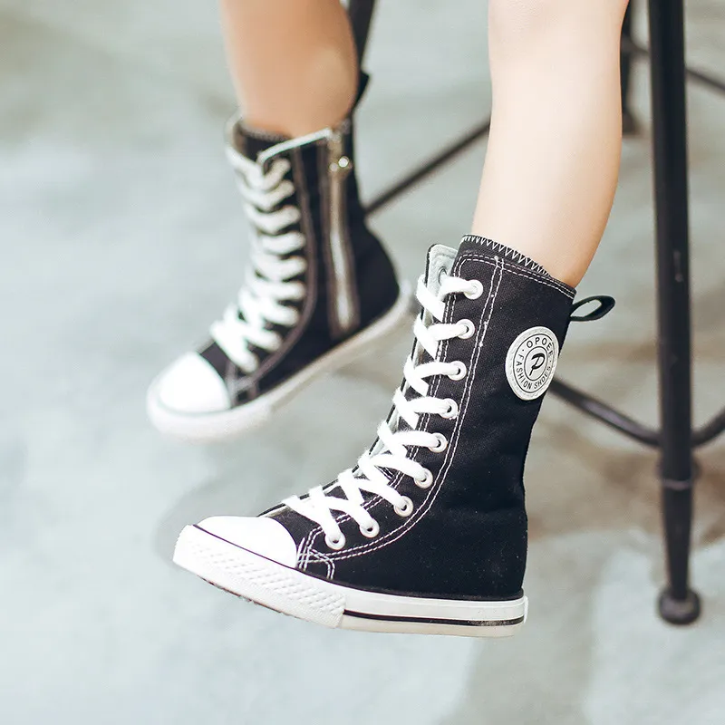 Boys black online canvas shoes