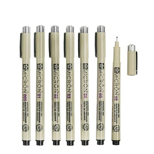 5pcs Vintage Color Ink Pens Set Quick-dry Highlight Writing 0.5mm Ballpoint  Pen Diary Drawing Marker Liner Art DIY School