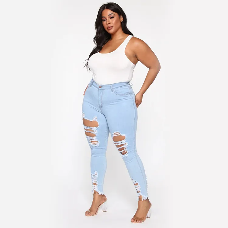INS Plus Size Ripped Gina Tricot Jeans High Waist Hollow Out Denim Pencil  Pants For Womens Sexy Nightclub Wear And Autumn Fashion 201223 From Lu003,  $25.41