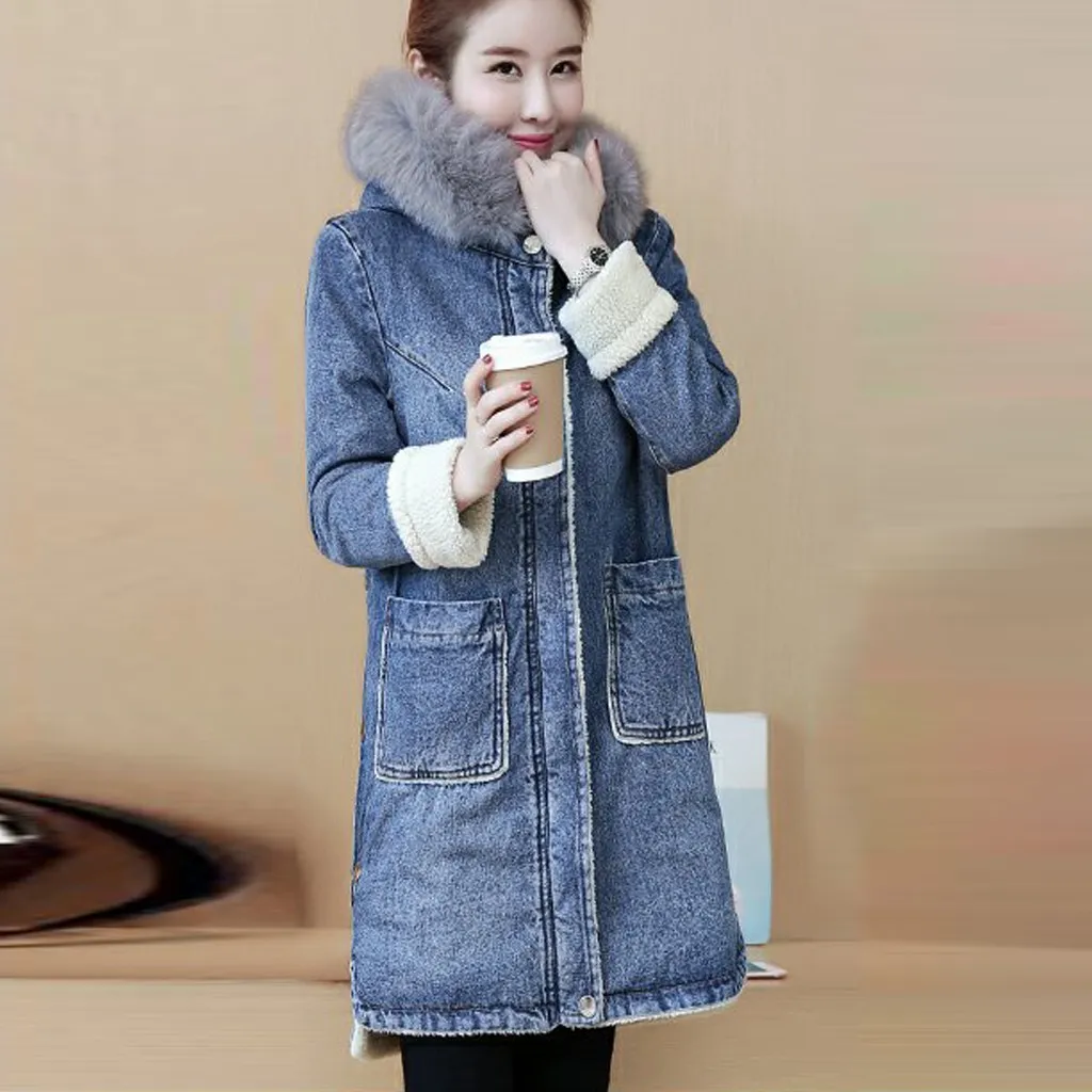 Denim parkas sale