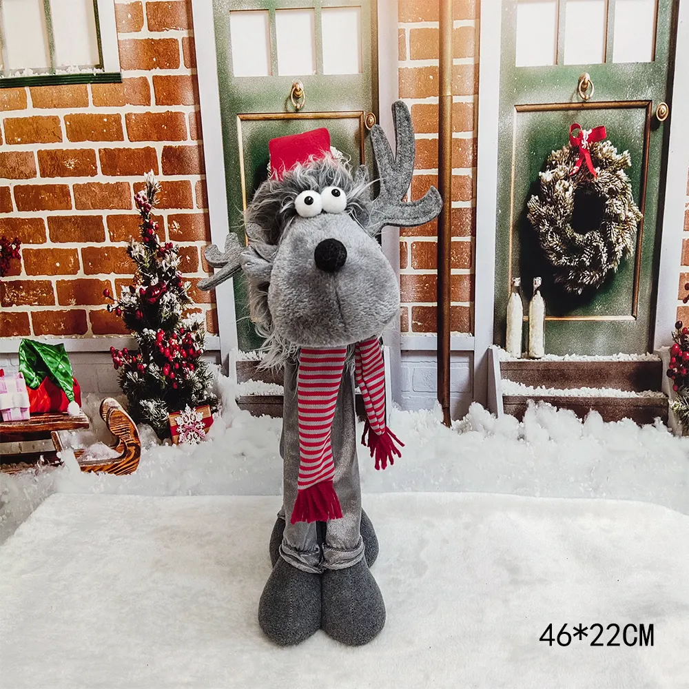 Рождественские Плюшевые Украшения Выдвижной Куклу Санта / Снеговик.