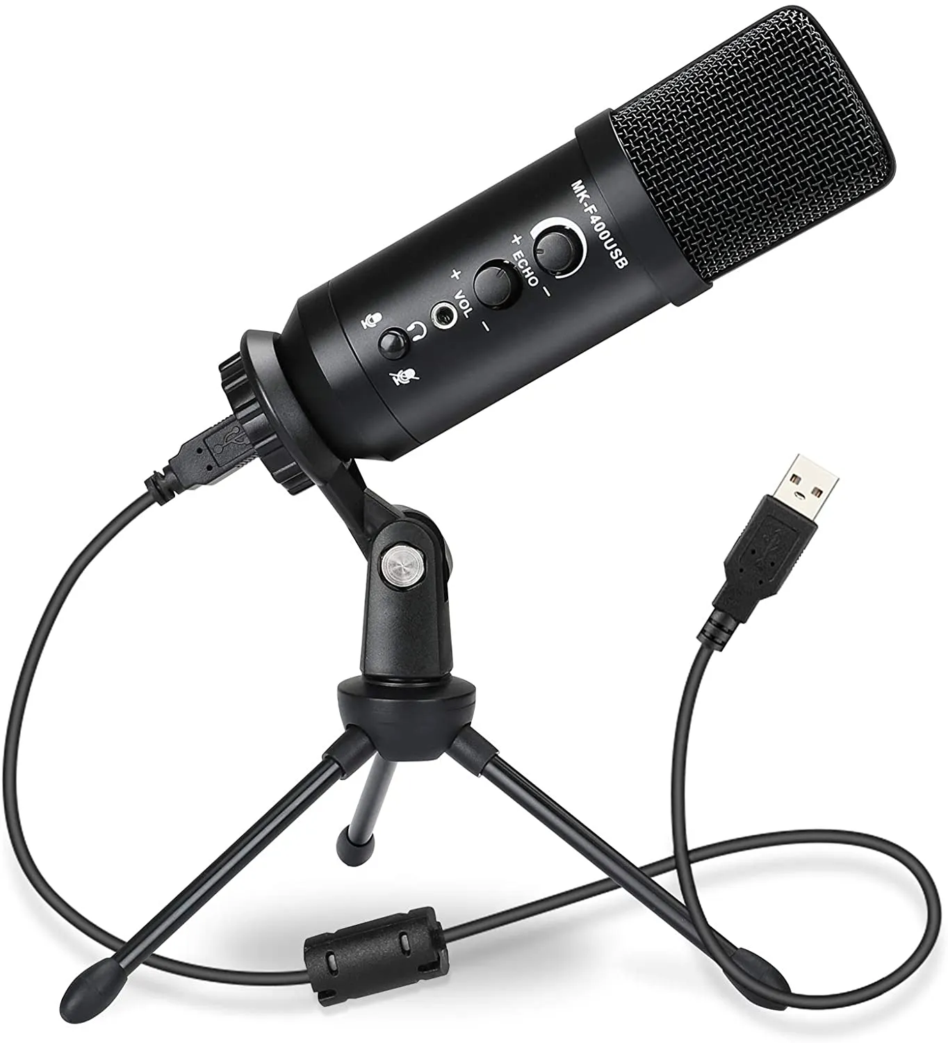 USB Microphone for Computer Condenser Gaming Mic for Streaming Skype Chats Compatible with Mac PC Laptop Desktop Windows Computer
