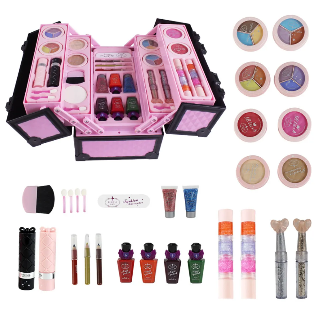 Crianças maquiagem cosméticos jogar caixa princesa maquiagem menina  brinquedo jogo conjunto batom sombra olho segurança não tóxico brinquedos  kit para