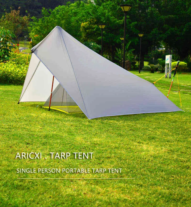Aricxi Ultralight Camping Tent 15D Nylon Silicon Shelter Tarp 1 Person 3 Season 4 Season Rain Fly Tarp 220104 From 45 17 DHgate