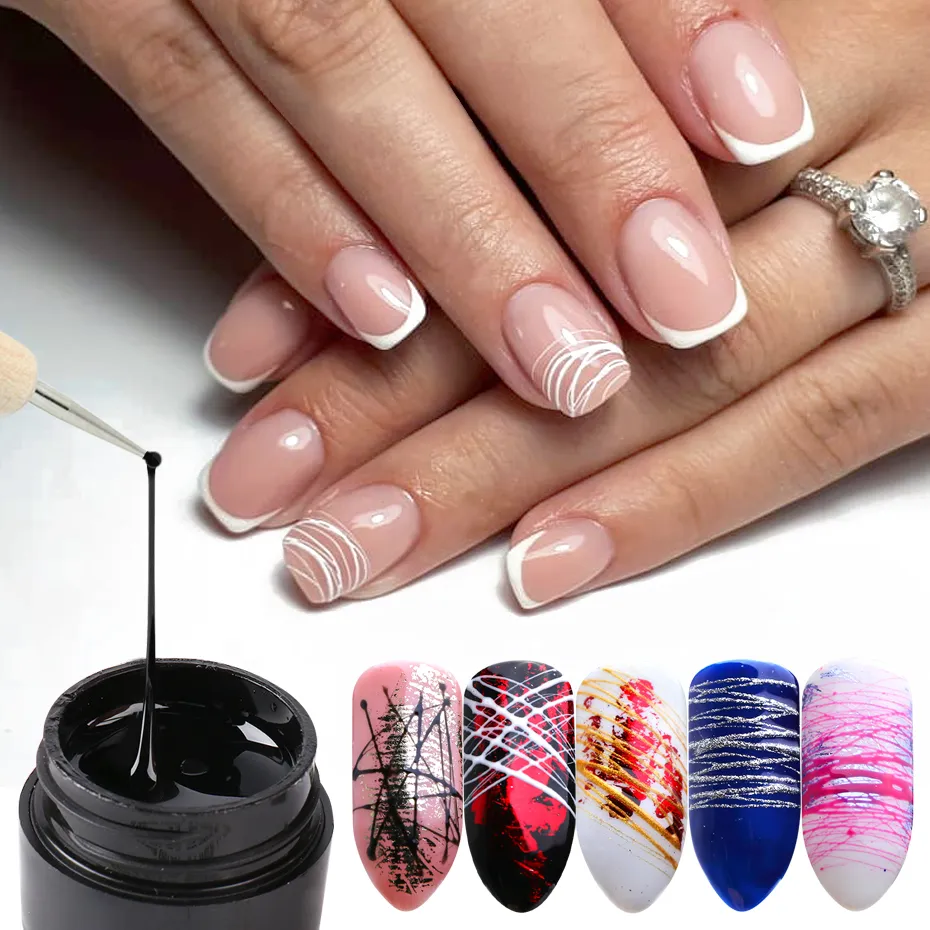 1 Stks Spider Gel Nail Art Creative Tekening Schilderij UV Gel Lak