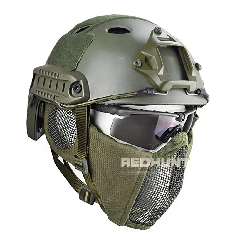 Tactical Helmet Mask Goggles Cs Airsoft Paintball Army War Game Motorcycle  Hunting Solid Color Fast Helmet Q1117 From Musuo10, $111.33
